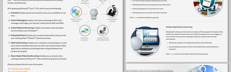 Website - Singapore Polytechnic Unified Communications microsite